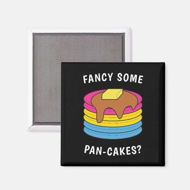 Finare Lite Pan-cakes LGBTQ Pansexual Pride Magnet (Front/Back)