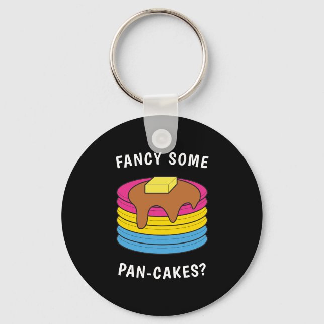 Finare Lite Pan-cakes LGBTQ Pansexual Pride Nyckelring (Framsida)