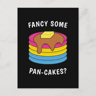Finare Lite Pan-cakes LGBTQ Pansexual Pride Vykort