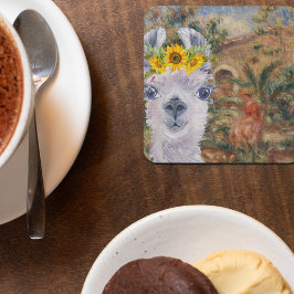 Finare Llama och Renoirs lantgård Underlägg Papper Kvadrat