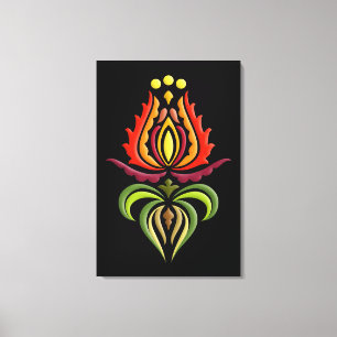 Finare Mantle Embroidery - Ungersk folkkonst Canvastryck