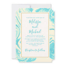 Finare Marble Design i Turquise och Cream Bröllop