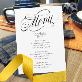 Finare Menu Bröllop Meddelande