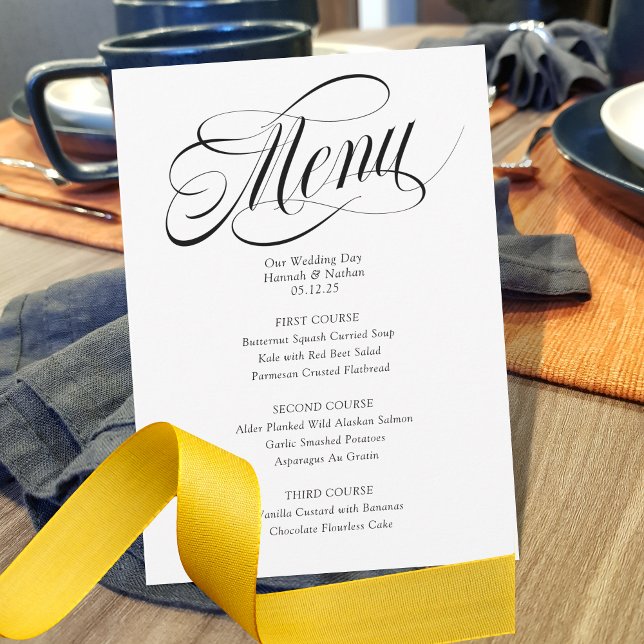 Finare Menu Bröllop Meddelande (Skapare uppladdad)