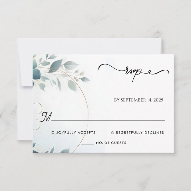 Finare Metall Glam Shiny High End Silver Bröllop OSA Kort (Framsida)