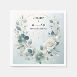 Finare Metall Glam Shiny High End Silver Bröllop Pappersservett