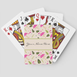 Finare Modern Shock rosa Flamingos Bröllop Tema Casinokort