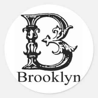 Finare Monogram: Brooklyn Runt Klistermärke