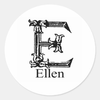 Finare Monogram: Ellen Runt Klistermärke
