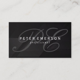 Finare Monogram Sleek Black Visitkort