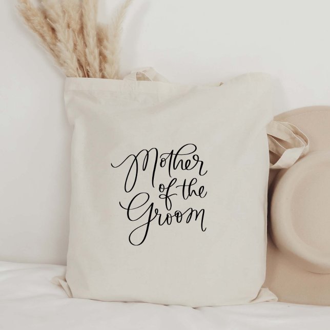 Finare Mor i Groom Hand Lettered Tote Bag Tygkasse (Skapare uppladdad)