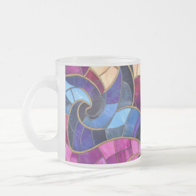 Finare Mosaic Frosted Glass Mugg (Vänster)