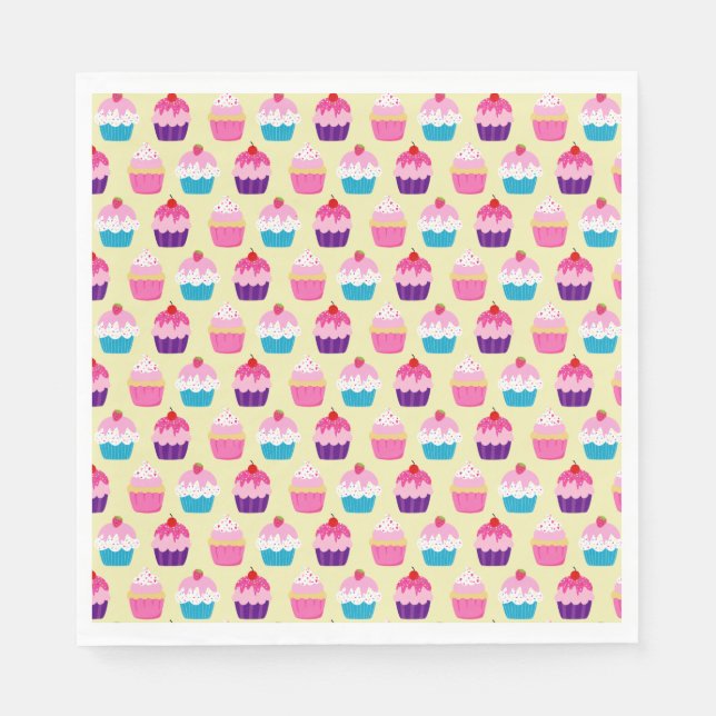 Finare Muffins Birthday Pappersservett (Framsidan)