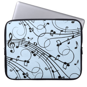 Finare Musik noter Blue Laptop Fodral