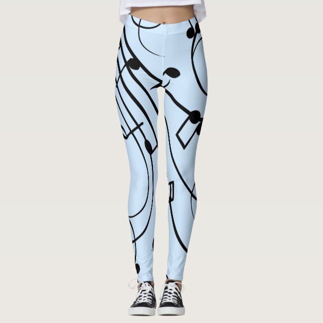 Finare Musik noter Blue Leggings (Framsida)