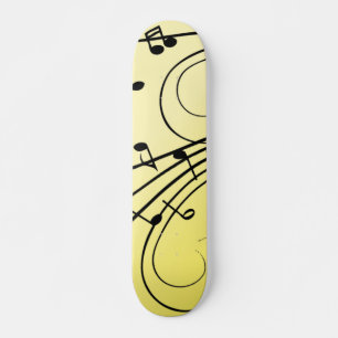 Finare Musik noter Gult Mini Skateboard Bräda 18,5 Cm