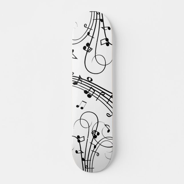 Finare Musik noter Mini Skateboard Bräda 18,5 Cm (Framsida)