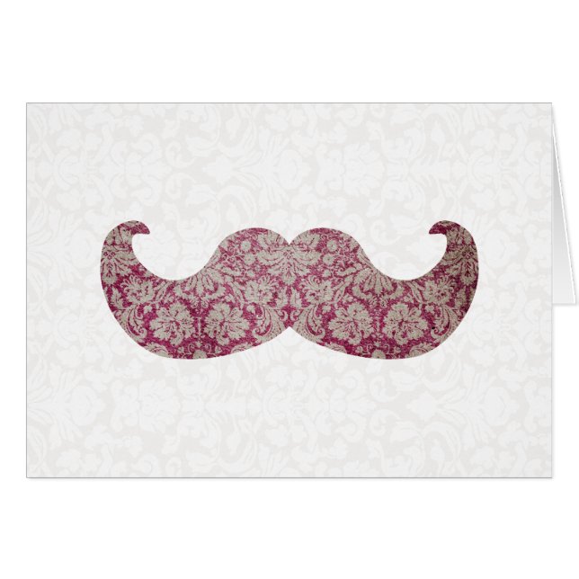 Finare mustasch hälsningskort (Framsidan Horizontal)