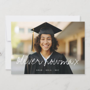 Finare Namn Elegant Grad Student 2-foto Meddelande