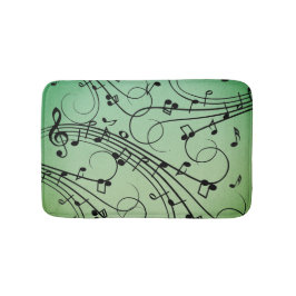 Finare Notes Grönt Music Design Badrumsmatta