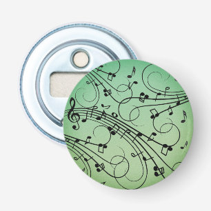 Finare Notes Grönt Music Design Flasköppnare