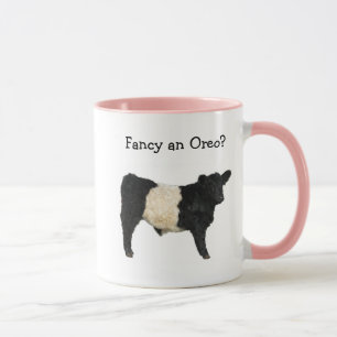 Finare och Oreo? Bägge Galloway Cow Beltie Steer Mugg