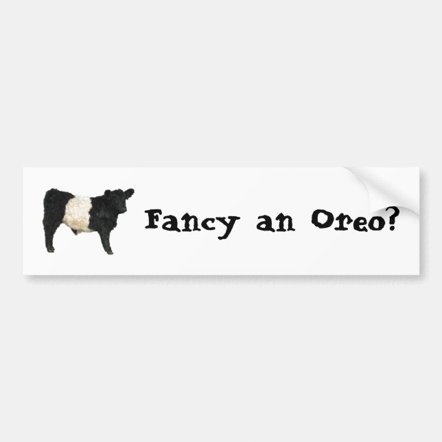Finare och Oreo? Belted Galloway Cattle Beltie Ste Bildekal (Framsidan)