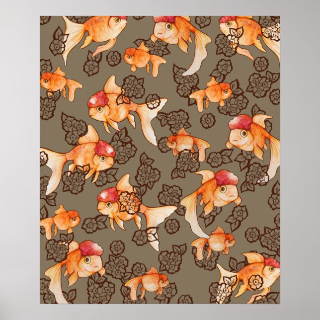 Finare Oranda Goldfish Poster (Framsidan)