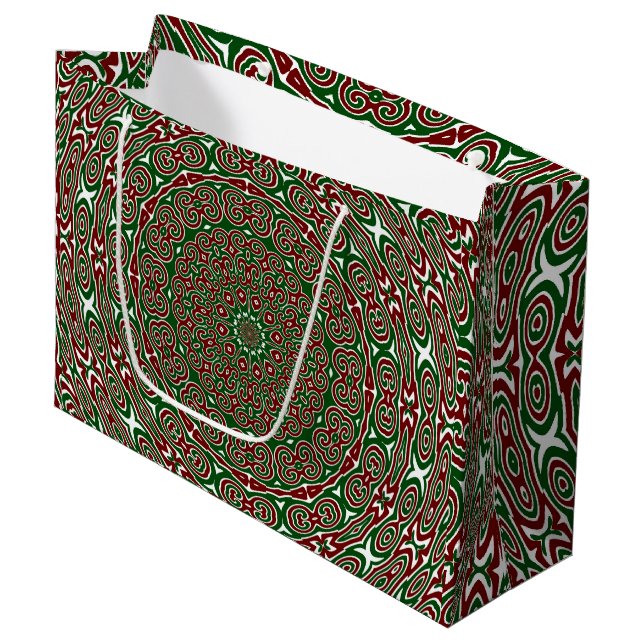 Finare Ornate Maximalist Groovy jul Mandala (Framsidan Vinklad)