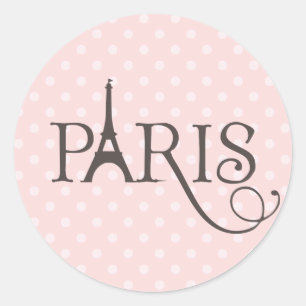 Finare Paris Runt Klistermärke