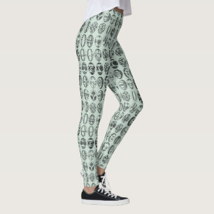 Finare Påskägg Mönster Ljust grönt Leggings