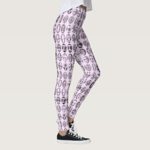 Finare Påskägg Mönster Rosa Leggings