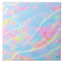 Finare Pastel Marble Blue Rosa Gult Fresh Summer Kakelplatta