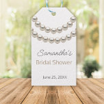 Finare Pearl necklace Möhippa Presentetikett<br><div class="desc">Elegant Möhippa Gift-Märkre med halsen silver i vattenfärg. Det är mycket enkelt att anpassa,  med information om dina personuppgifter.</div>