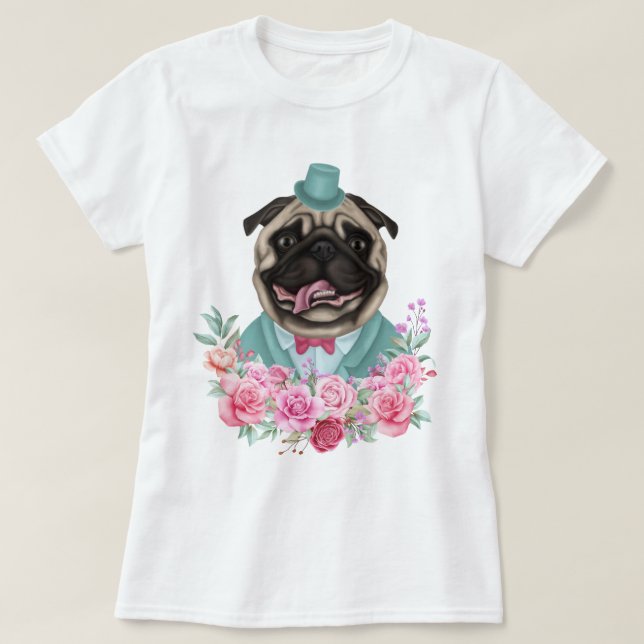 Finare Pug T-Shirt (Design framsida)