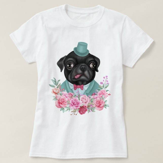 Finare Pug T-Shirt (Design framsida)