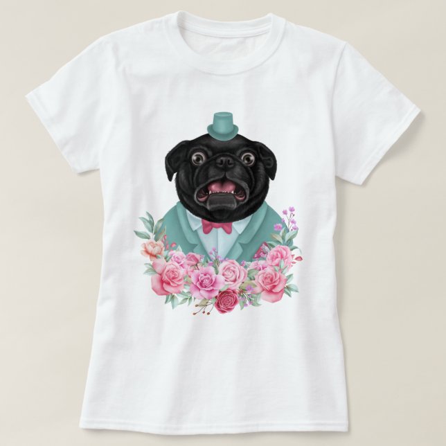 Finare Pug T Shirt (Design framsida)