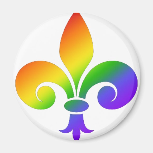 Finare Rainbow Fleur de Lis Magnet (Framsidan)