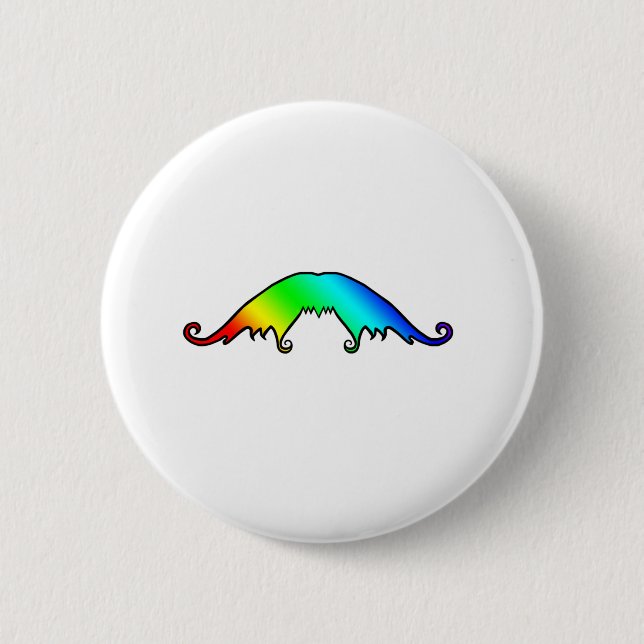 Finare Rainbow Mustache Knapp (Framsida)