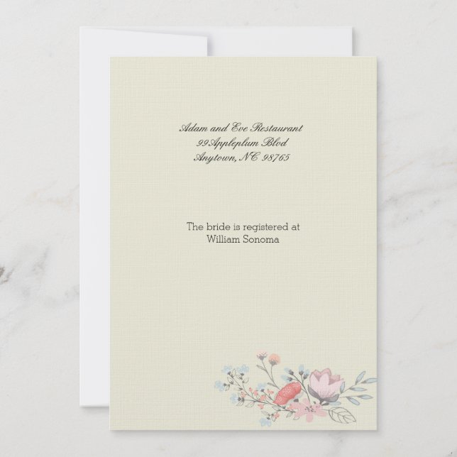 FINARE RAM 5 x 7 INBJUDNINGSKORT FÖR MÖHIPPAN (Baksida)