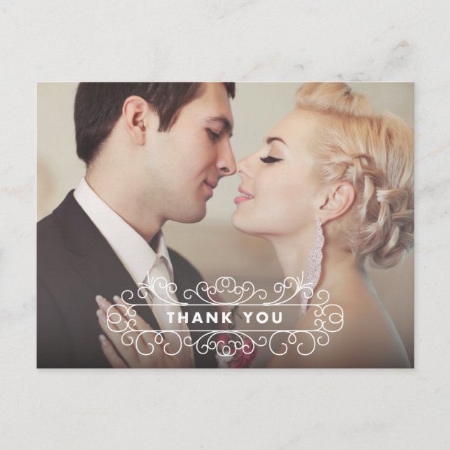 FINARE RAM | POSTKORT bröllop TACK Vykort (Framsida)