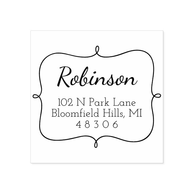 Finare Ram | SkriptReturadress Stämpel (Tryck)