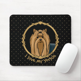Finare Ram Yorkshire Terrier Yorkie Porträtt Cute Musmatta