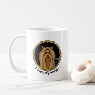 Finare Ram Yorkshire Terrier (Yorkie) Porträtt Kaffemugg