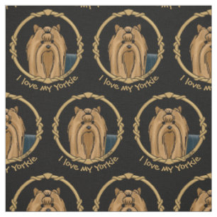 Finare Ram Yorkshire Terrier (Yorkie) Porträtt Tyg
