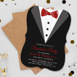 Finare Red Glitter Tuxedo Bachelor Party Inbjudningar<br><div class="desc">Fira i stil med trendigets inbjudningar. Utformningen är enkel att anpassa med din egen formulering och din familj och dina vänner kommer att bli glada när de tar emot dessa fantastiska inbjudningskort i party.</div>