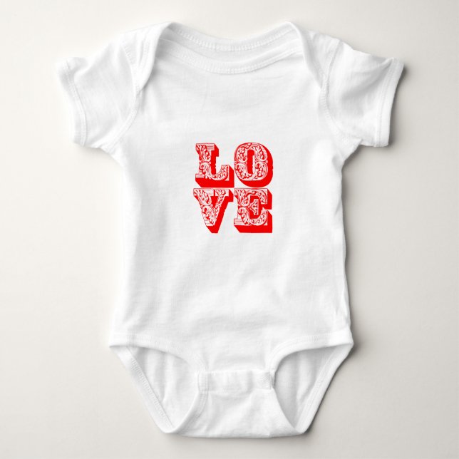 Finare Red Kärlek Square Tee Shirt (Framsida)