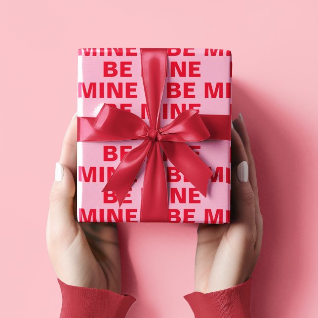Finare Red & Rosa BE MIne-Valentineser Presentpapper (Skapare uppladdad)