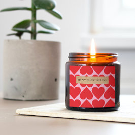 Finare Red & Rosa Heart Mönster Lycklig Valentines Fyrkantigt Klistermärke