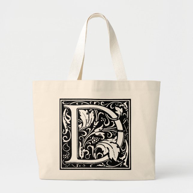 Finare Renaissance Alphabet Brev D Totebag Jumbo Tygkasse (Framsidan)
